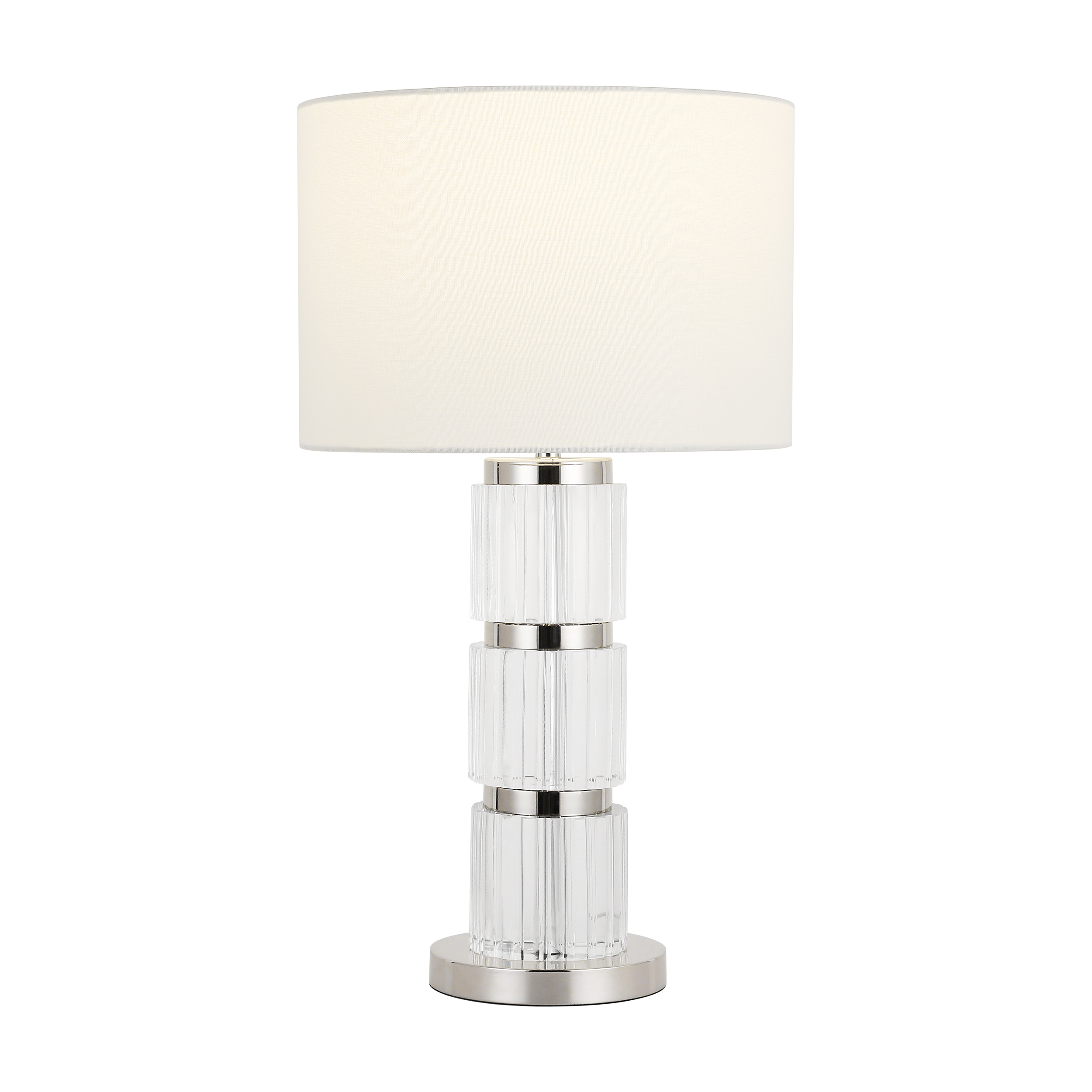 Triple gear-shaped solid crystal glass art elgant living room table lamp
